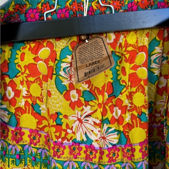 NATURAL LIFE NWT Multicolor Floral Wide Leg Paloosa Pants it’s size Large - Picture 3 of 3